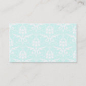 Carte De Visite Executive Blue et White Damask (Dos)