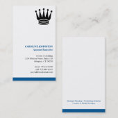 Carte De Visite Executive blue strié logo personnalisé professionn (Devant / Derrière)