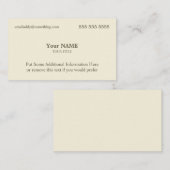 Carte De Visite Executive Bone (Devant / Derrière)