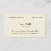 Carte De Visite Executive Bone (Devant)