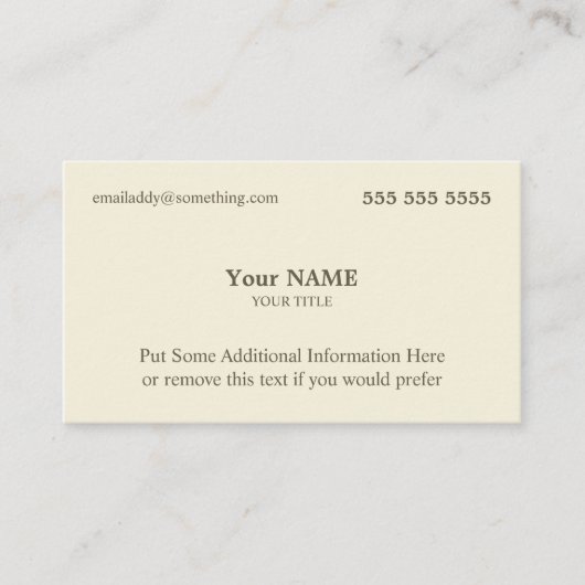 Carte De Visite Executive Bone (Devant)