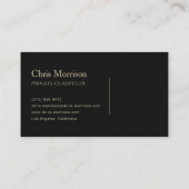 Carte De Visite Executive Car Service Black & Gold (Dos)