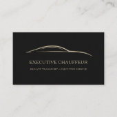 Carte De Visite Executive Chauffeur Black & Gold (Devant)