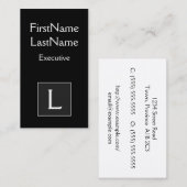 Carte de visite exécutive classique et traditionne (Devant / Derrière)