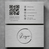 Carte De Visite Executive Coach Metal QR Code