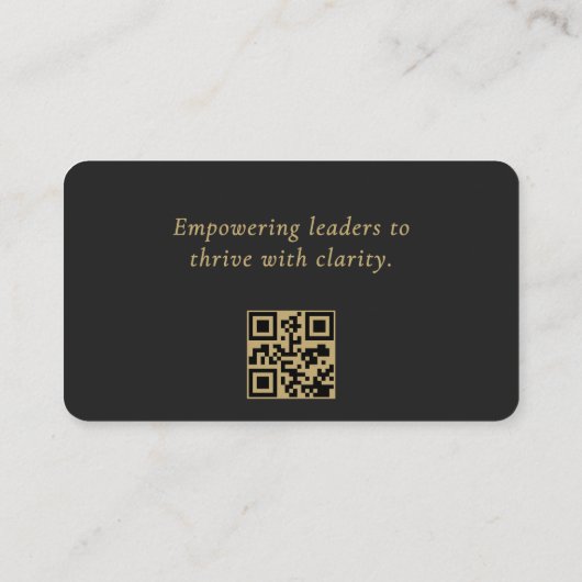 Carte De Visite Executive Coach QR Code Professional (Dos)