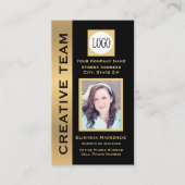 Carte De Visite Executive Creative Black and Gold (Devant)