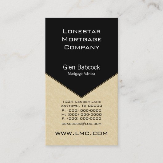 Carte de visite Executive Edge, Champagne (Devant)