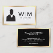 Carte De Visite Executive Gold Classic Monogramme (Devant / Derrière)