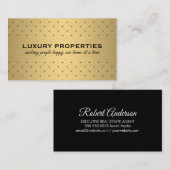 Carte De Visite Executive Gold Metallic / Diamond Dot Motifs (Devant / Derrière)