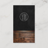 Carte De Visite Executive Lux Black Silverware et Wood (Dos)
