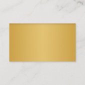 Carte De Visite Executive Or Noir | Monogramme DIY (Dos)