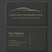 Carte De Visite Executive Transport Luxury Linen Black & Gold