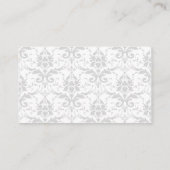 Carte De Visite Executive White et Grey Damask (Dos)