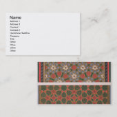 Carte De Visite Exemples des décorations de plafond, 'd'art arabe (Devant / Derrière)