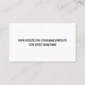 Carte De Visite Exercice d'alimentation | Rouleau de peinture (Dos)