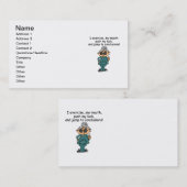 Carte De Visite Exercice, poussée, humour de saut (Devant / Derrière)