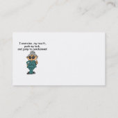Carte De Visite Exercice, poussée, humour de saut (Dos)