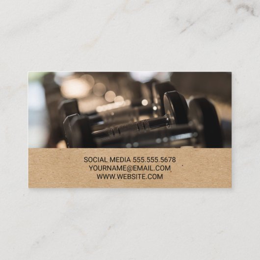 Carte De Visite Exercices dans la salle de gym | Exercice de remis (Dos)