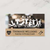 Carte De Visite Exercices dans la salle de gym | Exercice de remis (Devant)