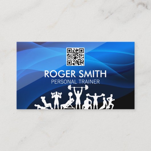Carte De Visite Exercices fitness | Code QR (Devant)