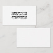 CARTE DE VISITE EXIGENCES DE MOTS (Devant / Derrière)