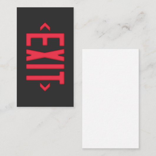 CARTE DE VISITE EXIT (Devant / Derrière)