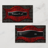 Carte de visite Exotic African Black Red Metal (Devant / Derrière)