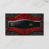 Carte de visite Exotic African Black Red Metal (Dos)