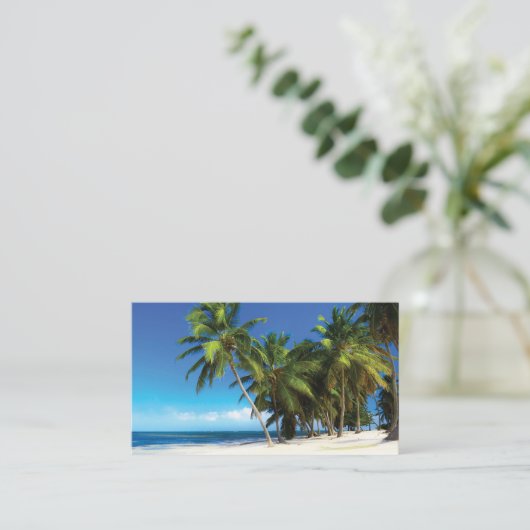 Carte De Visite Exotic beach throw pillow (Debout devant)