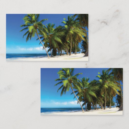 Carte De Visite Exotic beach throw pillow (Devant / Derrière)