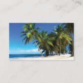 Carte De Visite Exotic beach throw pillow (Devant)