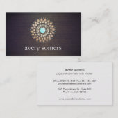 Carte De Visite Exotic Gold Lotus Mandala Santé et bien-être (Devant / Derrière)