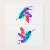 Carte De Visite Exotic Rainbow Hummingbird (Extérieur déplié)