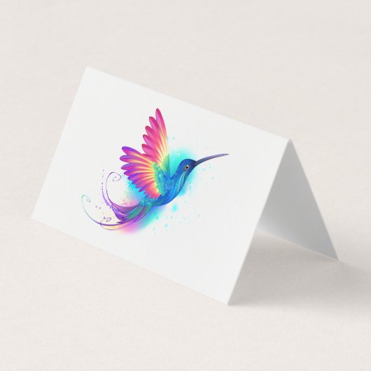 Carte De Visite Exotic Rainbow Hummingbird (Devant)
