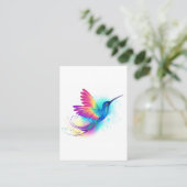 Carte De Visite Exotic Rainbow Hummingbird (Debout devant)
