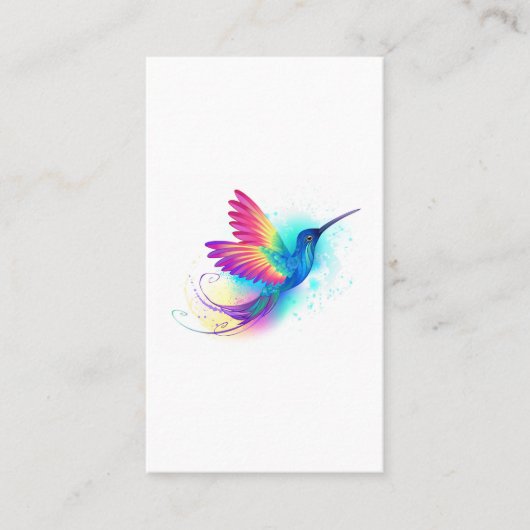 Carte De Visite Exotic Rainbow Hummingbird (Devant)