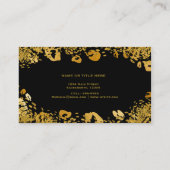 Carte de visite Exotique Jungle Guépard Glamour Or (Dos)