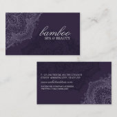 Carte de visite Exotique Spa Violet (Devant / Derrière)