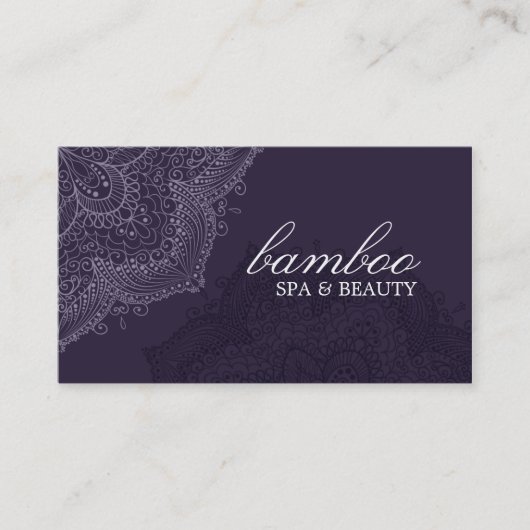 Carte de visite Exotique Spa Violet (Devant)