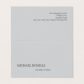 Carte De Visite Expert-conseil en Arrière - plan gris moderne uniq (Extérieur déplié)