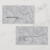 Carte De Visite Expert-conseil en Arrière - plan gris moderne uniq (Devant / Derrière)