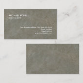 Carte De Visite Expert-conseil en Arrière - plan stylish Stone Gre (Devant / Derrière)
