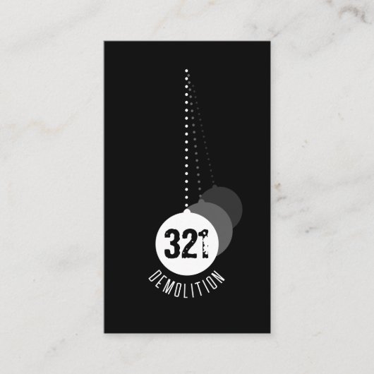 Carte de visite expert de démolition (Devant)