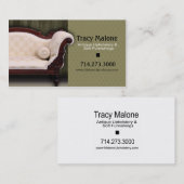 Carte De Visite Expert en matière de tapisserie d'ameublement, (Devant / Derrière)