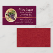 Carte De Visite Expert en matière de vin (Devant / Derrière)