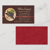 Carte De Visite Expert en matière de vin (Devant / Derrière)