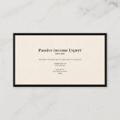 Carte De Visite Expert en revenu passif (Devant)