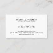 Carte De Visite Expert immobilier consultant professionnel moderne (Dos)