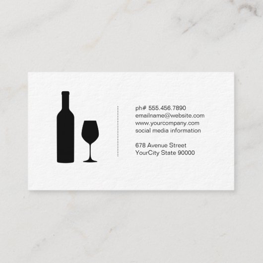 Carte De Visite Expert Vin (Dos)